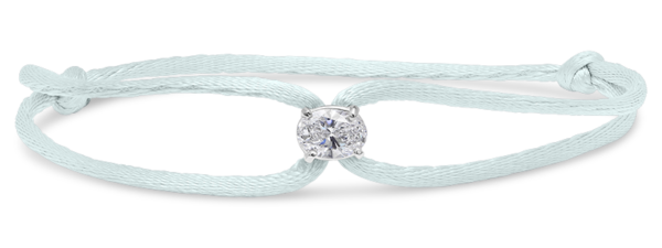Oval silk bracelet